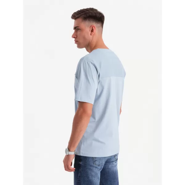  Pánské triko OMBRE OM-TSCT-0171 LIGHT BLUE 
