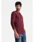 Pánské triko s dlouhým rukávem OMBRE OM-LSCL-0120 MAROON