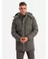 Pánská bunda OMBRE OM-JALJ-0217 DARK GREY MELANGE