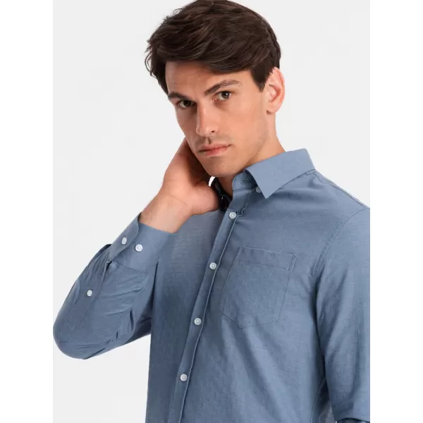  Pánská košile OMBRE OM-SHCS-0174 BLUE 