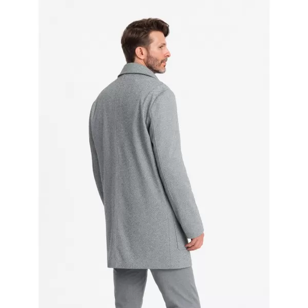  Pánský kabát OMBRE OM-COWC-0108 GREY 