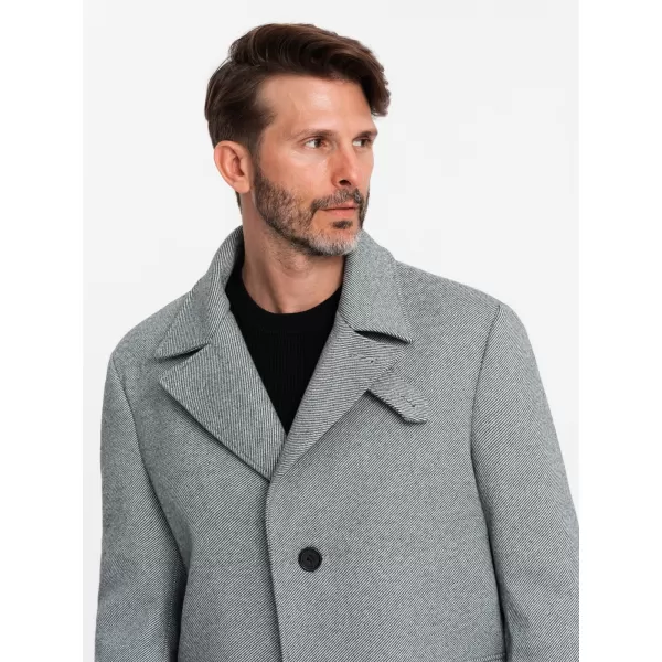  Pánský kabát OMBRE OM-COWC-0108 GREY 