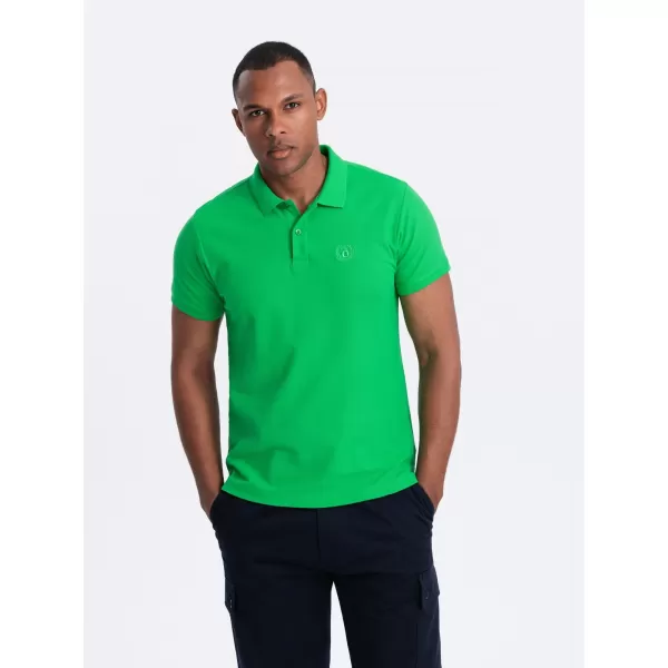  Pánské triko s límečkem OMBRE OM-POBS-0100 NEON GREEN 