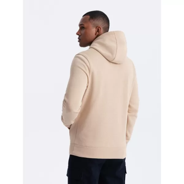  Pánská mikina OMBRE OM-SSBN-0161 BEIGE 