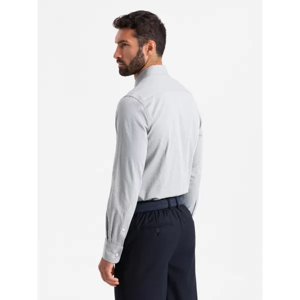  Pánská košile OMBRE OM-SHCS-0174 GREY 