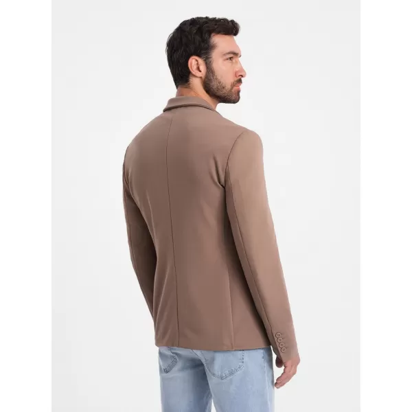  Pánské sako OMBRE OM-BLZB-0127 DARK BEIGE 
