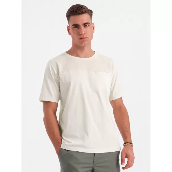  Pánské triko OMBRE OM-TSCT-0171 WHITE 