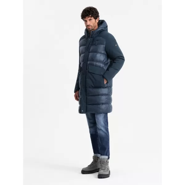  Pánská bunda OMBRE OM-JALJ-0165 NAVY BLUE 