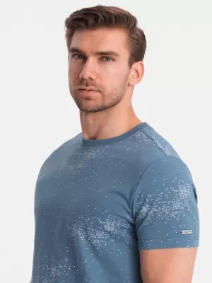 Pánské triko OMBRE OM-TSFP-0179 BLUE DENIM