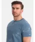 Pánské triko OMBRE OM-TSFP-0179 BLUE DENIM