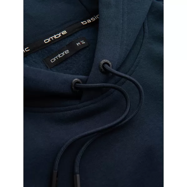  Pánská mikina OMBRE OM-SSBN-0161 NAVY BLUE 