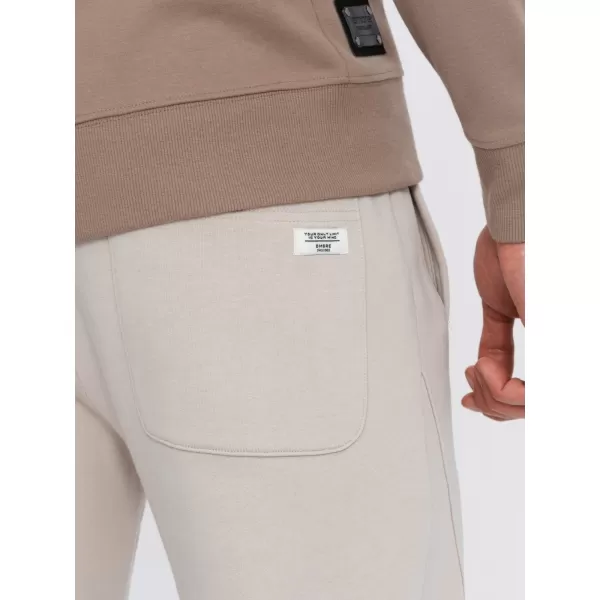  Pánské tepláky OMBRE OM-PABS-0173 LIGHT BEIGE 