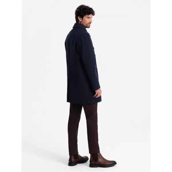  Pánský kabát OMBRE OM-COWC-0109 INDIGO 