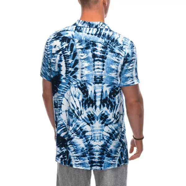  Pánská košile OMBRE OM-SHPS-0113 WHITE/NAVY 