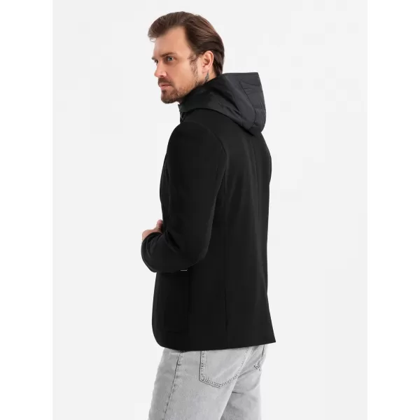  Pánské sako OMBRE OM-BLZB-0133 BLACK 