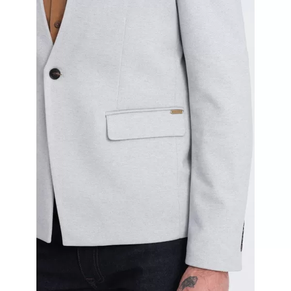  Pánské sako OMBRE OM-BLZB-0131 GREY MELANGE 