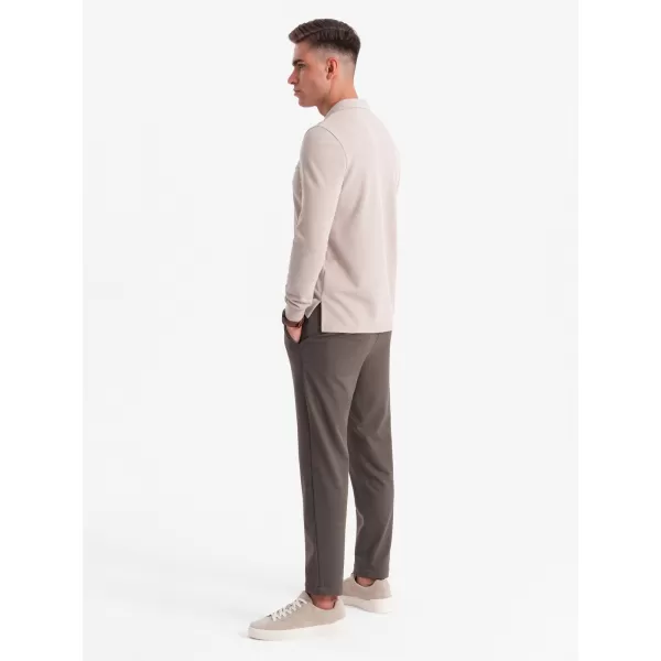  Pánské triko OMBRE OM-POLS-0131 ASH 