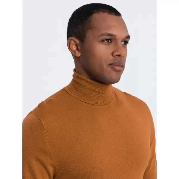  Pánský svetr OMBRE OM-SWTN-0101 CAMEL 
