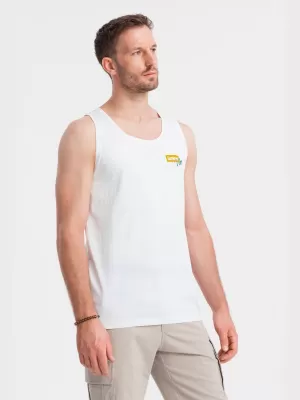 Pánské tílko OMBRE OM-TSTT-0191 WHITE