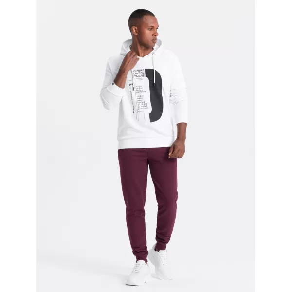  Pánské tepláky OMBRE OM-PABS-0174 MAROON 