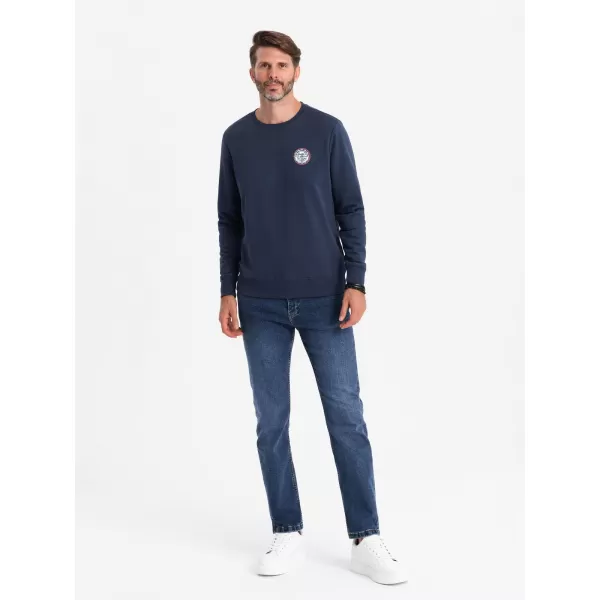  Pánská mikina OMBRE OM-SSNZ-0134 NAVY BLUE 