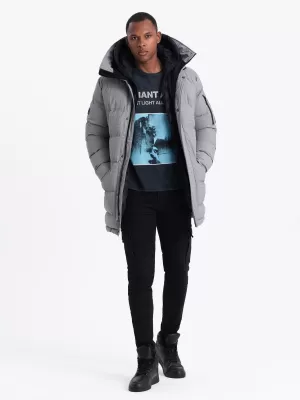 Pánská bunda OMBRE OM-JALJ-0201 GRAY