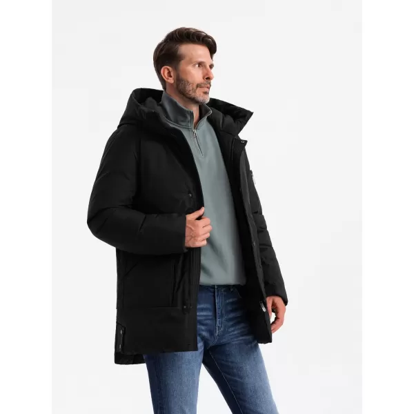  Pánská bunda OMBRE OM-JALJ-0202 BLACK 