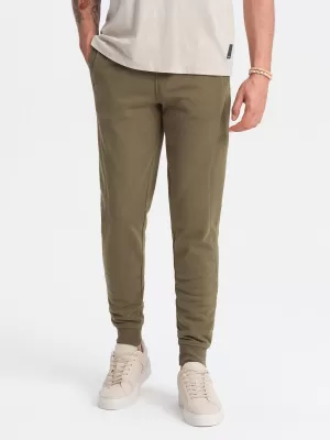 Pánské tepláky OMBRE OM-PABS-0174 OLIVE