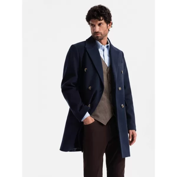  Pánský kabát OMBRE OM-COWC-0109 INDIGO 