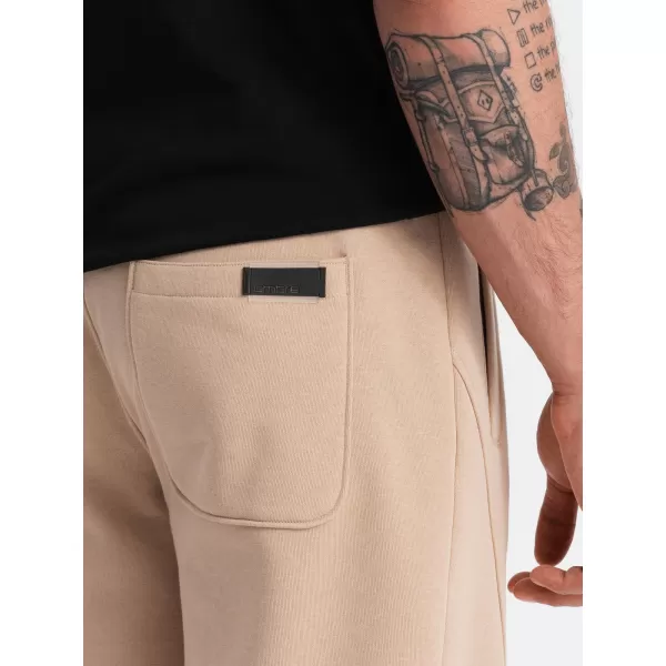  Pánské tepláky OMBRE OM-PABS-0174 BEIGE 