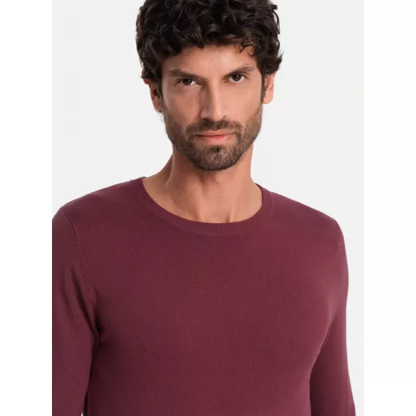  Pánský svetr OMBRE OM-SWBS-0106 BURGUNDY 