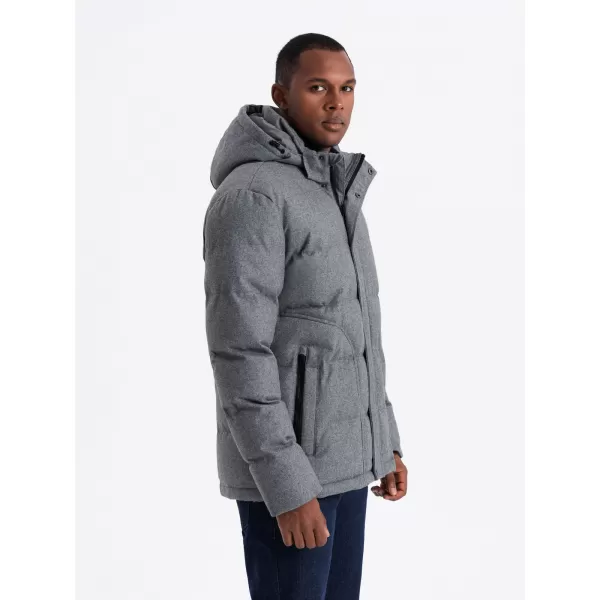  Pánská bunda OMBRE OM-JAHP-0203 GREY 