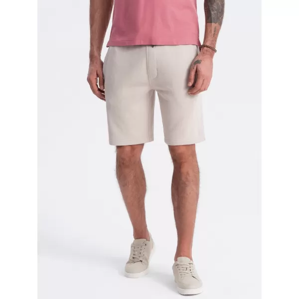  Pánské kraťasy OMBRE OM-SRBS-0139 LIGHT BEIGE 