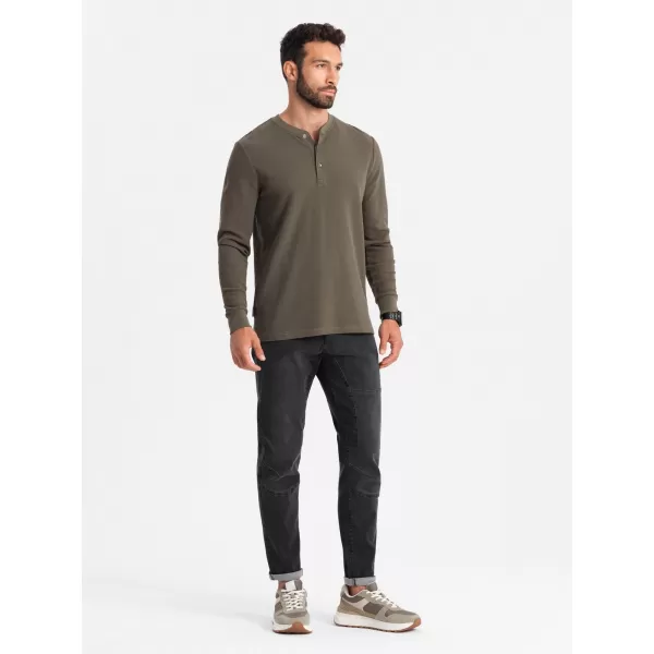  Pánské džíny OMBRE OM-PADP-0161 BLACK 