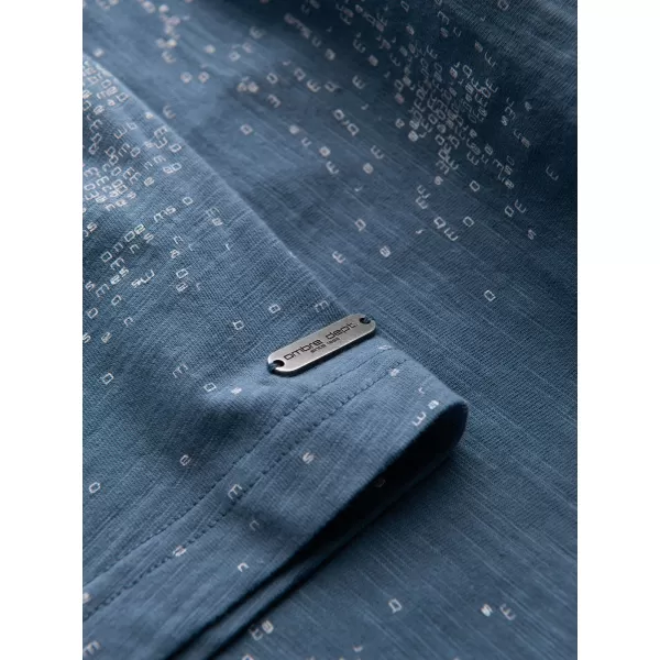  Pánské triko OMBRE OM-TSFP-0179 BLUE DENIM 