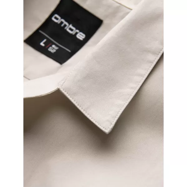  Pánská košile OMBRE OM-SHSS-0168 CREAM 