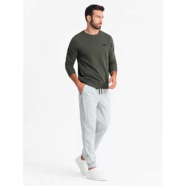 Pánské tepláky OMBRE OM-PAJO-0202 LIGHT GREY 