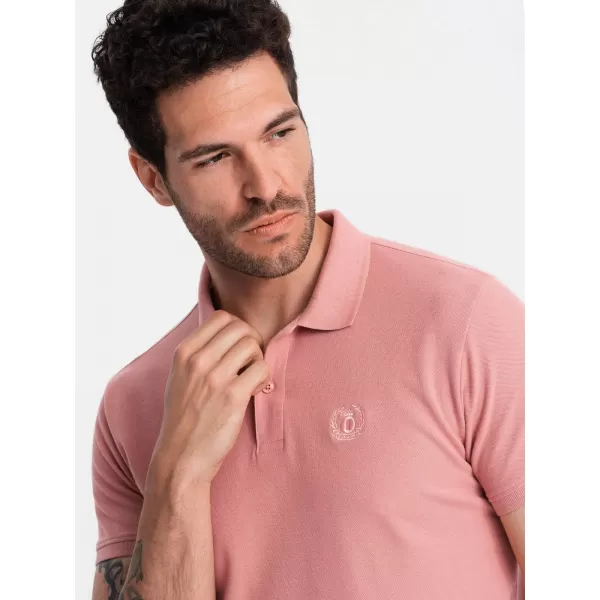  Pánské triko s límečkem OMBRE OM-POBS-0100 DARK PINK 