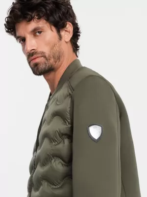 Pánská bunda OMBRE OM-JALP-0141 DARK OLIVE GREEN