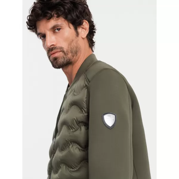 Pánská bunda OMBRE OM-JALP-0141 DARK OLIVE GREEN 