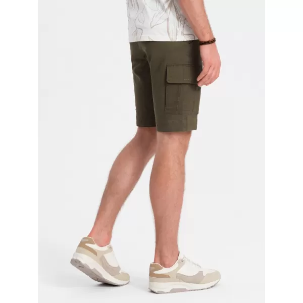  Pánské kraťasy OMBRE OM-SRCG-0133 DARK OLIVE 
