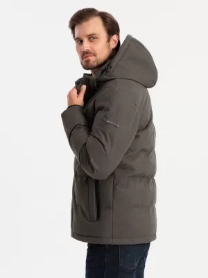 Pánská bunda OMBRE OM-JAHP-0203 OLIVE