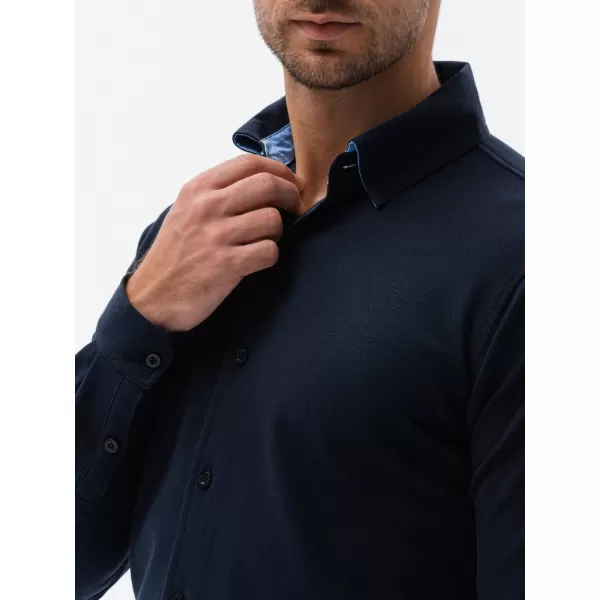  Pánská košile OMBRE OM-SHCS-0177 NAVY BLUE 