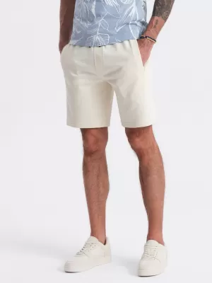 Pánské kraťasy OMBRE OM-SRBS-0139 CREAM