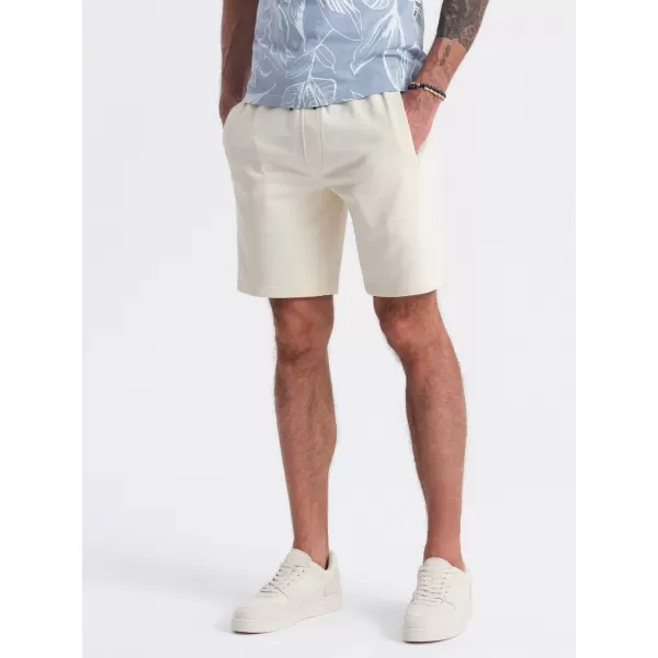  Pánské kraťasy OMBRE OM-SRBS-0139 CREAM 