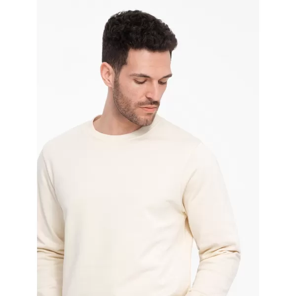  Pánská mikina OMBRE OM-SSBN-0175 CREAM 