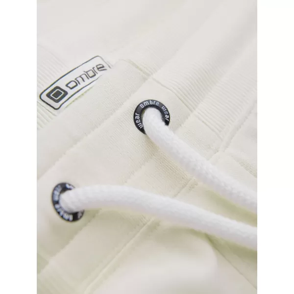  Pánské tepláky OMBRE OM-PABS-0173 CREAM 