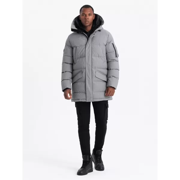  Pánská bunda OMBRE OM-JALJ-0201 GRAY 