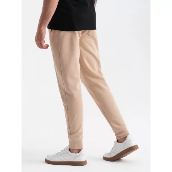  Pánské tepláky OMBRE OM-PABS-0174 BEIGE 