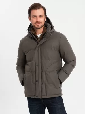 Pánská bunda OMBRE OM-JAHP-0203 OLIVE